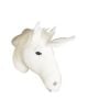 WILD & SOFT - Trophée en peluche - Tête de Licorne blanche - Claire