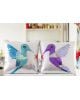 PAOLA ALONSO - Coussin paillette oiseau violet