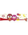 LILIPINSO - STICKER BRANCHE HIBOU - Rose