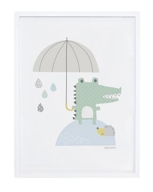 LILIPINSO - TABLEAU CROCODILE ET SON PARAPLUIE