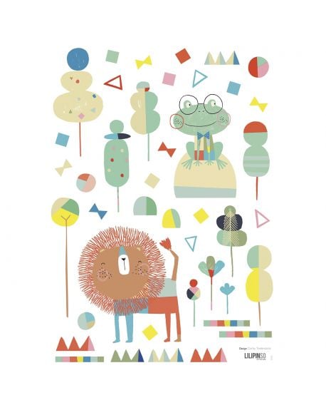 LILIPINSO - PLANCHE DE STICKERS ANIMAUX