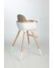 MICUNA OVO ONE LUXE - DESIGN HIGH CHAIR - White/Natural beech