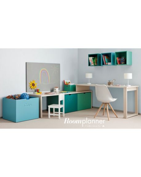 ASORAL - Bureau et Casiers de rangement - 20 coloris