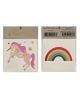 Meri Meri - Tatouages Licorne et Arc en ciel