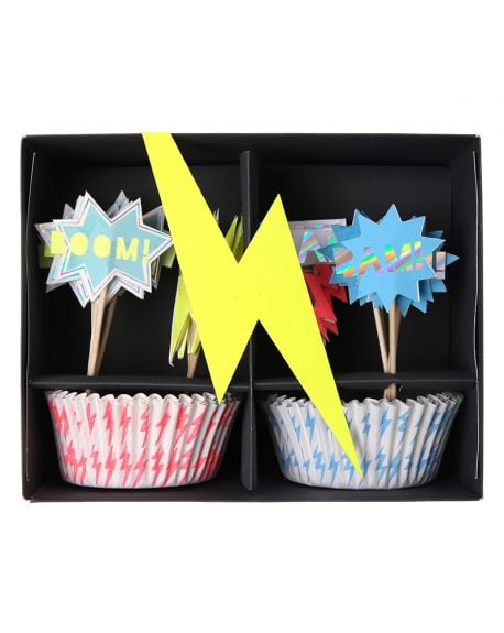 Meri Meri - super hero cupcake kit - 140 x 115 x 75mm