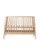 LEANDER - Baby cot Linea oak wood - 90 x 65 x 132 cm