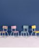 LES GAMBETTES LITTLE SUZIE - Chaise d'écolier design - Gris perle