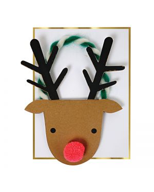 Meri Meri - Reindeer Head card
