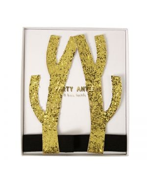 Meri Meri - 8 Headband Bois de Renne Glitter