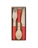 Meri Meri - Couverts en bois - Set de 24 - rouge