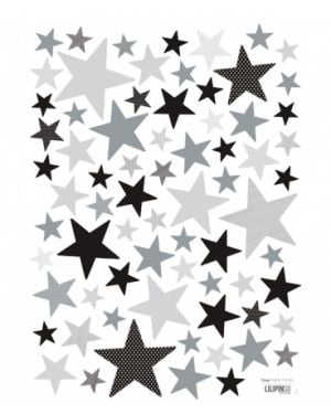 LILIPINSO - Sticker Etoiles grises
