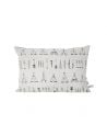 FERM LIVING - Coussin Native Tipi - Noir Beige et bleu