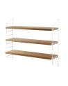 String Furniture - Etagères String pocket - Blanc / Oak