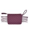 JACK N'A QU'UN OEIL - ZIGZAG BAGUETTE BAG - Pochette - Amarante fil doré