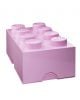 LEGO - BOITE DE RANGEMENT - 8 plots - Rose poudré