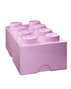 LEGO - BOITE DE RANGEMENT - 8 plots - Rose poudré