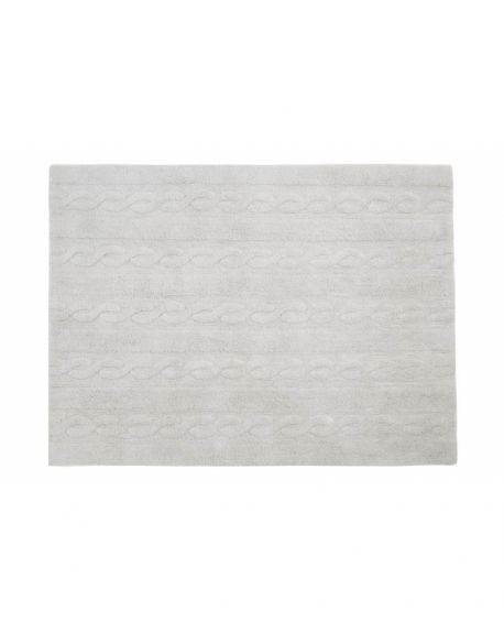 LORENA CANALS - TAPIS TRENZAS Gris Clair - 120 x 160 cm