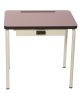 LES GAMBETTES REGINE - Design school desk for kids 2-7 y.o. - Powder Pink