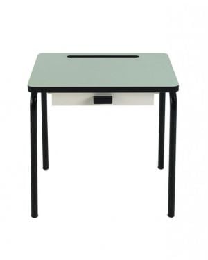 LES GAMBETTES REGINE - Bureau enfant design 2- 7 ans - Uni vert Menthe pieds noirs