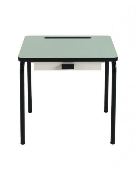 LES GAMBETTES REGINE - Bureau enfant design 2- 7 ans - Uni vert Menthe pieds noirs