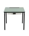 LES GAMBETTES REGINE - Design school desk for kids 2-7 y.o. - Mint with black legs