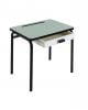 LES GAMBETTES REGINE - Bureau enfant design 2- 7 ans - Uni vert Menthe pieds noirs