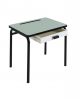 LES GAMBETTES REGINE - Design school desk for kids 2-7 y.o. - Mint with black legs