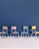 LES GAMBETTES LITTLE SUZIE - Chaise d'écolier design - Bleu jade
