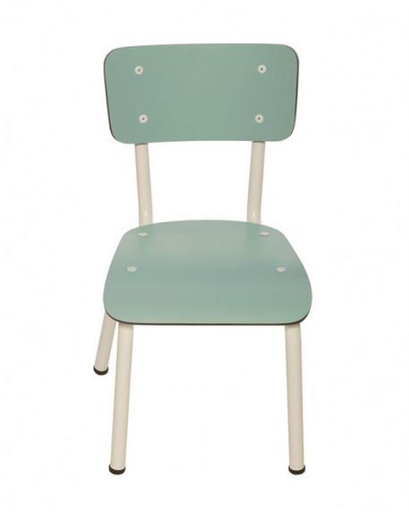 LES GAMBETTES LITTLE SUZIE - Chaise d'écolier design - Bleu jade