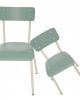 LES GAMBETTES LITTLE SUZIE - Chaise d'écolier design - Bleu jade