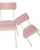 LES GAMBETTES LITTLE SUZIE - Chaise d'écolier design - Rose Poudré