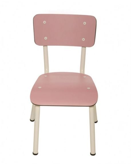 LES GAMBETTES LITTLE SUZIE - Chaise d'écolier design - Rose Poudré