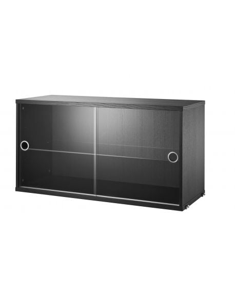 String Furniture - VITRINE 2 PORTES EN VERRE 78 x 30 x H42 cm