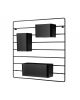 String Furniture - Grid for wall - Organizer - Black