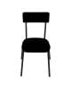 LES GAMBETTES SUZIE - Chaise adulte - Noir avec pieds noirs