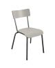 LES GAMBETTES SUZIE - Adult chair - Light grey with untreated feet