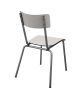 LES GAMBETTES SUZIE - Adult chair - Light grey with untreated feet