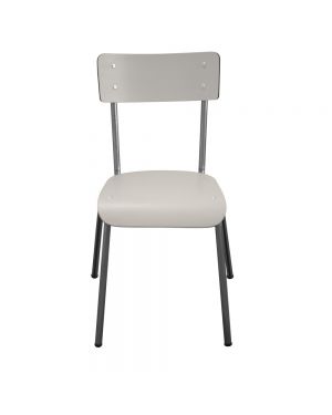 LES GAMBETTES SUZIE - Adult chair - Light grey with untreated feet