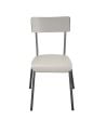 LES GAMBETTES SUZIE - Chaise adulte - Gris perle avec pieds bruts