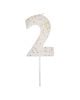 Meri Meri - Bougie d'Anniversaire blanche - 2