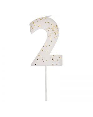 Meri Meri - Bougie d'Anniversaire blanche - 2