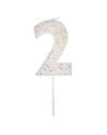 Meri Meri - Bougie d'Anniversaire blanche - 2