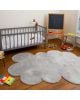 PILEPOIL - CLOUD RUG IN FAKE FUR - Light grey Circle 2 sizes