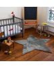 PILEPOIL - Tapis étoile en fausse fourrure - Gris foncé