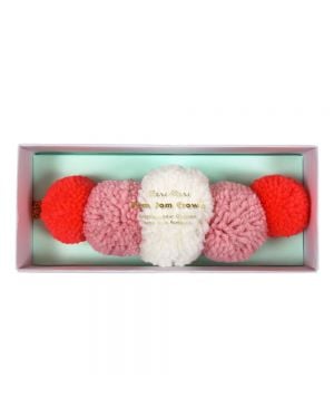 Meri Meri - Couronne pompons Rose