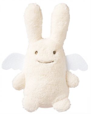 TROUSSELIER - Rattle Rabbit with angel wings - Ivory 12 cm