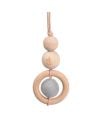 Suspension Perle en Bois & Laine - Bleu - Loullou