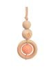 LOULLOU - Suspension perle en bois & laine - Rose