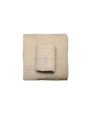 Lab - Taie d'oreiller en gaze de coton - Nude - 50x70 cm