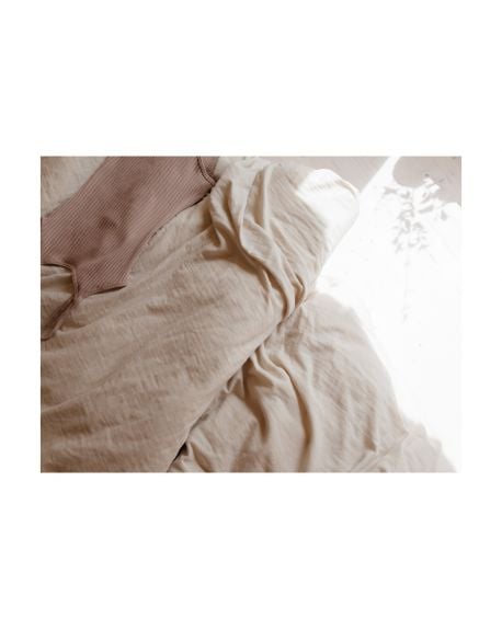 Lab - Drap housse en gaze de coton - Bleu ciel - 90x200 cm